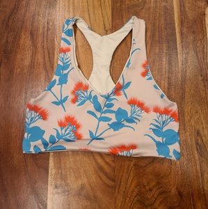 Ohia print lehualole bra top reversible